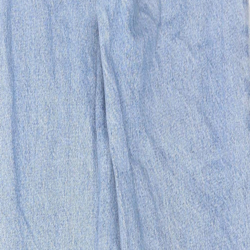 J.galt Womens Blue Cotton Straight Jeans Size M Regular Zip