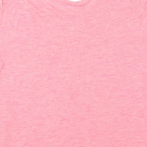 Gap Womens Pink Viscose Basic T-Shirt Size M Boat Neck