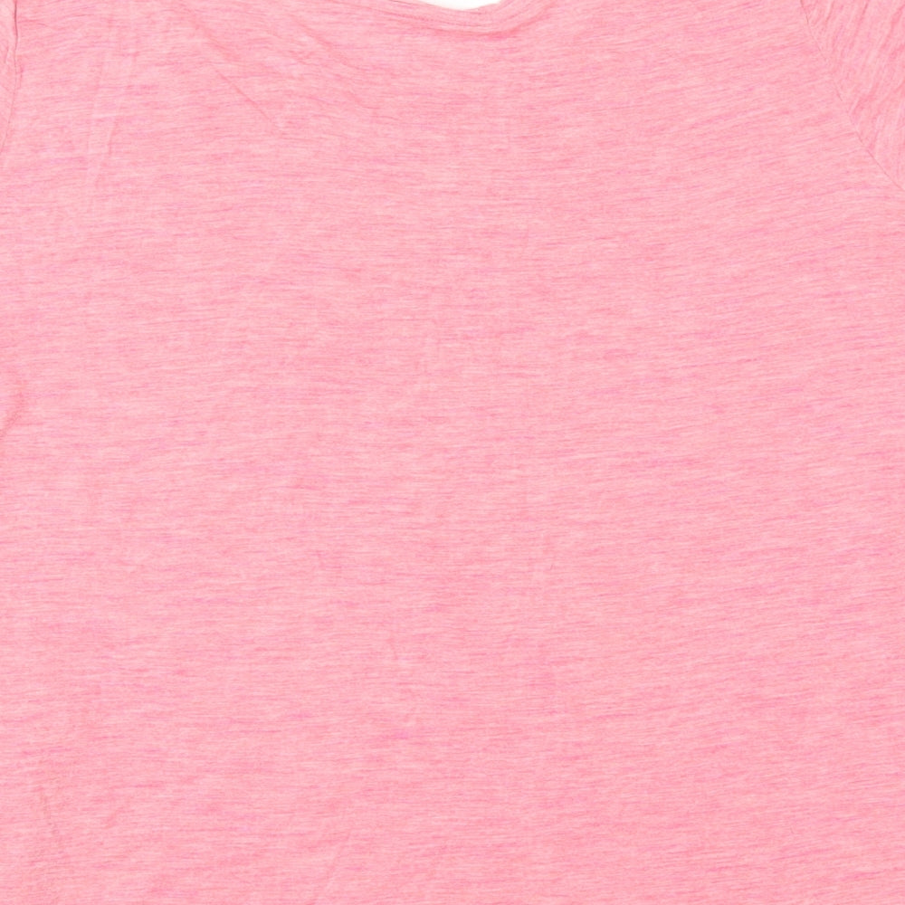 Gap Womens Pink Viscose Basic T-Shirt Size M Boat Neck