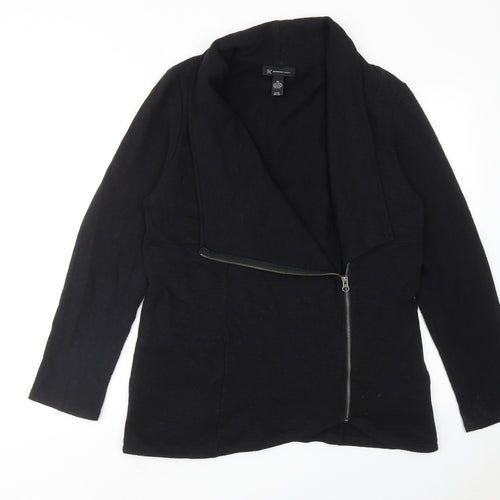 I.N.C Womens Black Cotton Jacket Size XL Zip