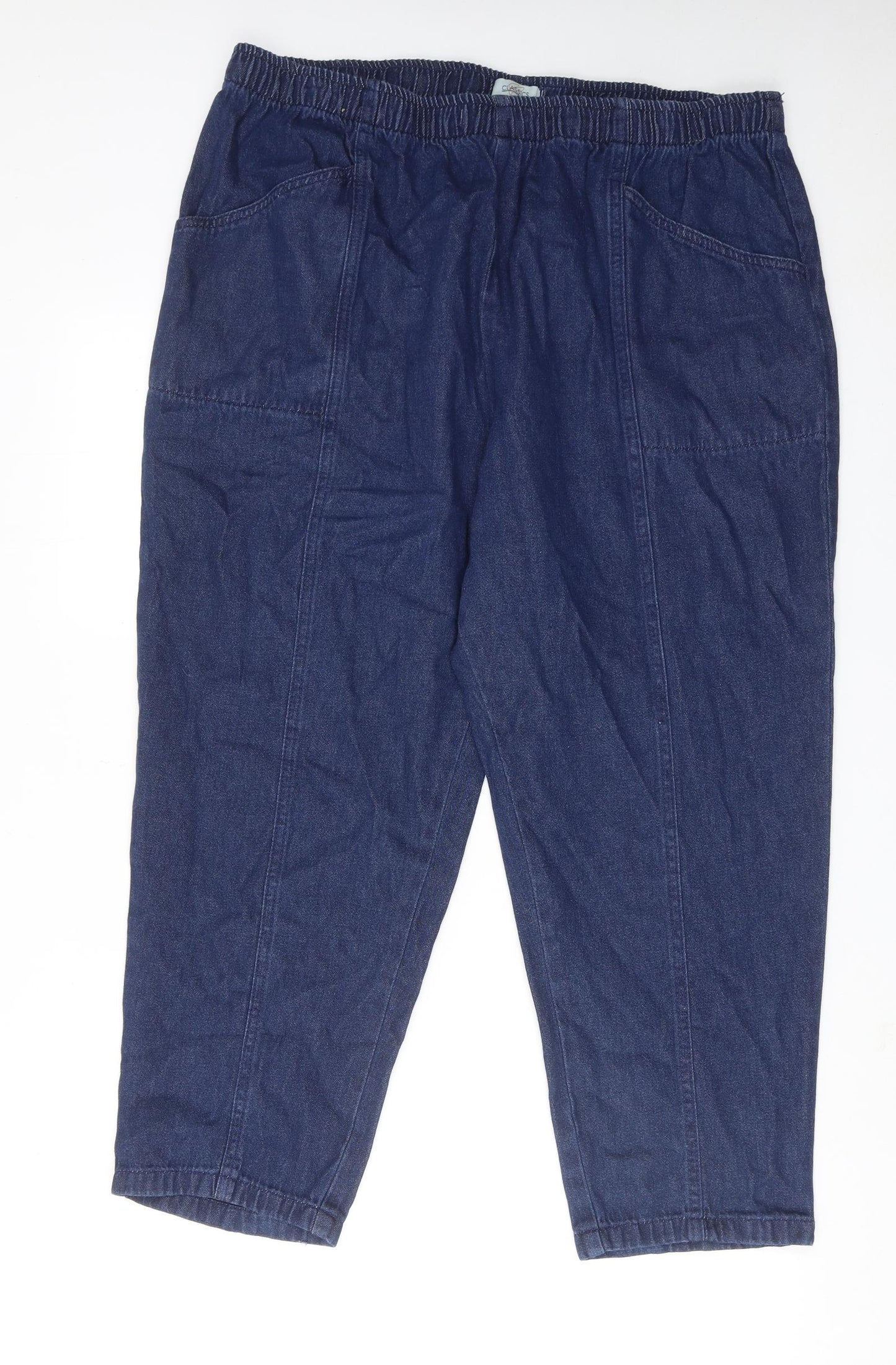 Classic Womens Blue Cotton Skinny Jeans Size 24 Regular