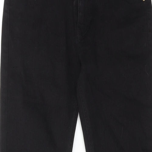 Alisa Sonya Womens Black Cotton Skinny Jeans Size 12 Regular Zip