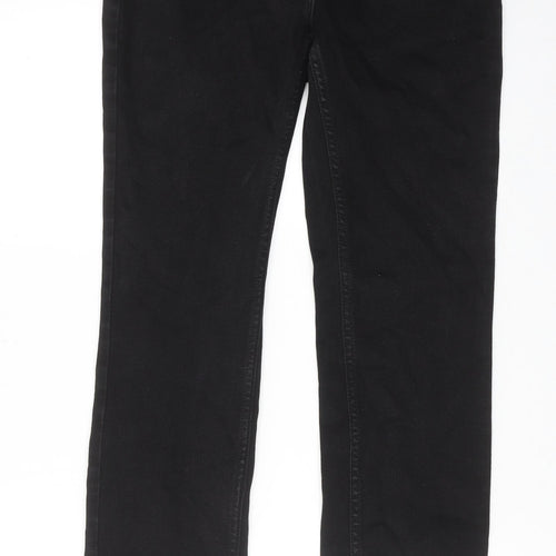 NEXT Womens Black Cotton Skinny Jeans Size 12 Slim Zip