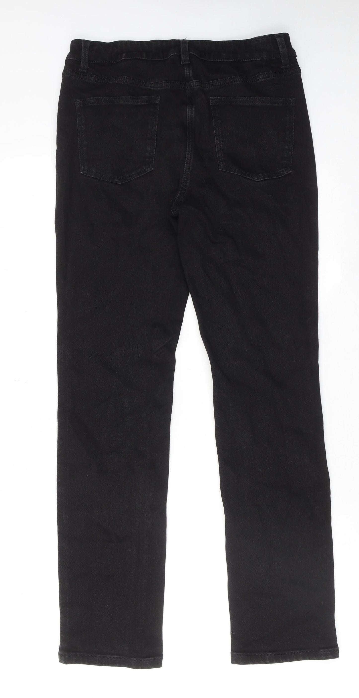 NEXT Womens Black Cotton Skinny Jeans Size 12 Slim Zip