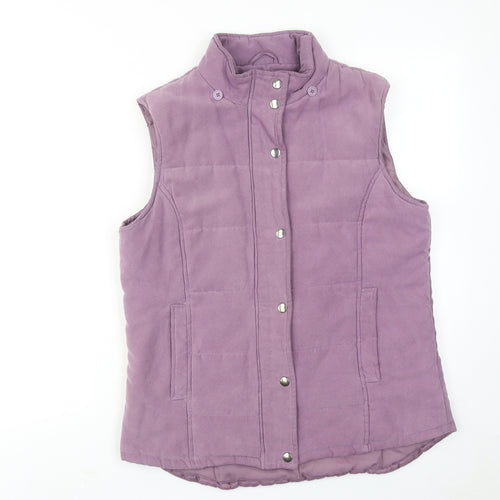 EWM Womens Purple Gilet Jacket Size S Zip