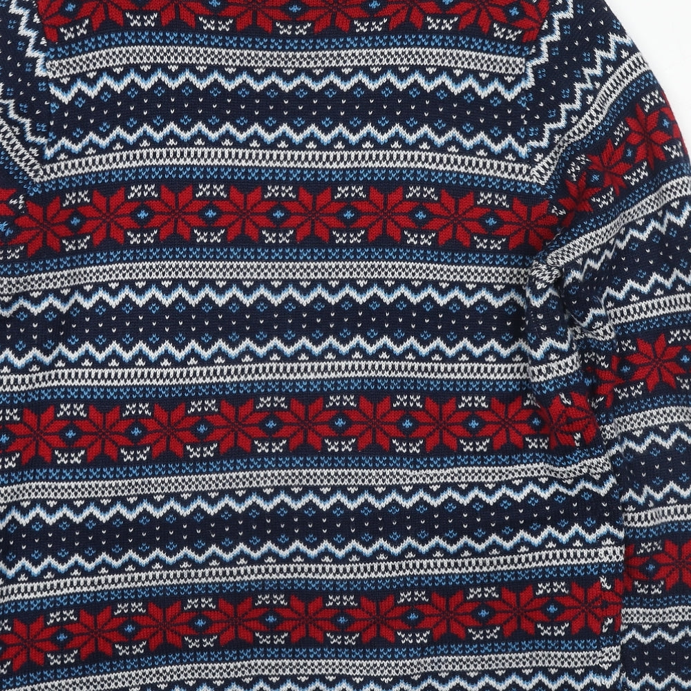 Mountain Mens Multicoloured Round Neck Fair Isle Acrylic Pullover Jumper Size XL Long Sleeve