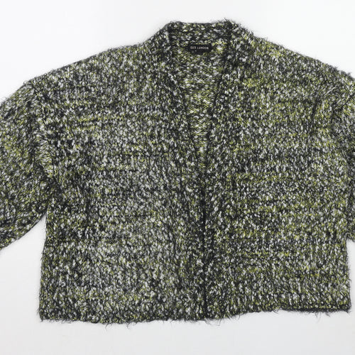 QED London Womens Black V-Neck Polyester Cardigan Jumper Size S - Size S-M