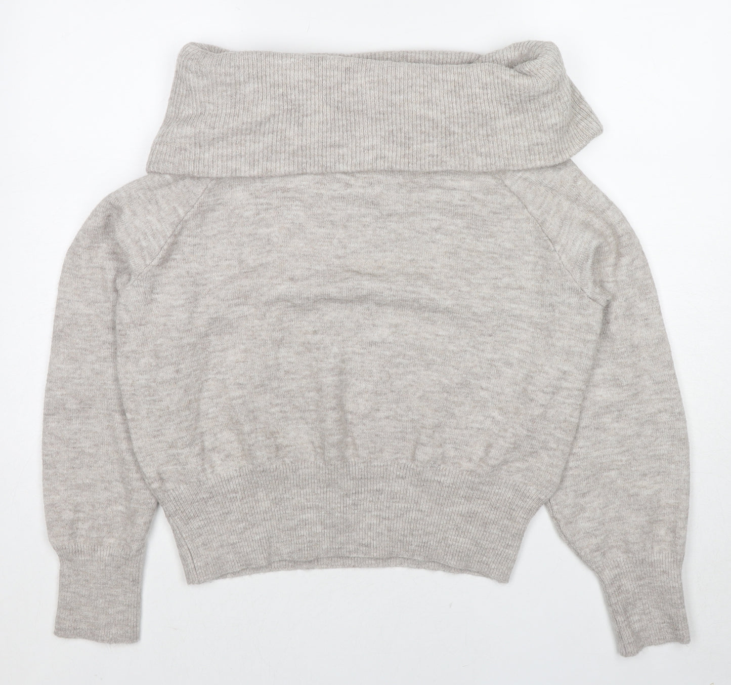 H&M Womens Beige Roll Neck Polyester Pullover Jumper Size S
