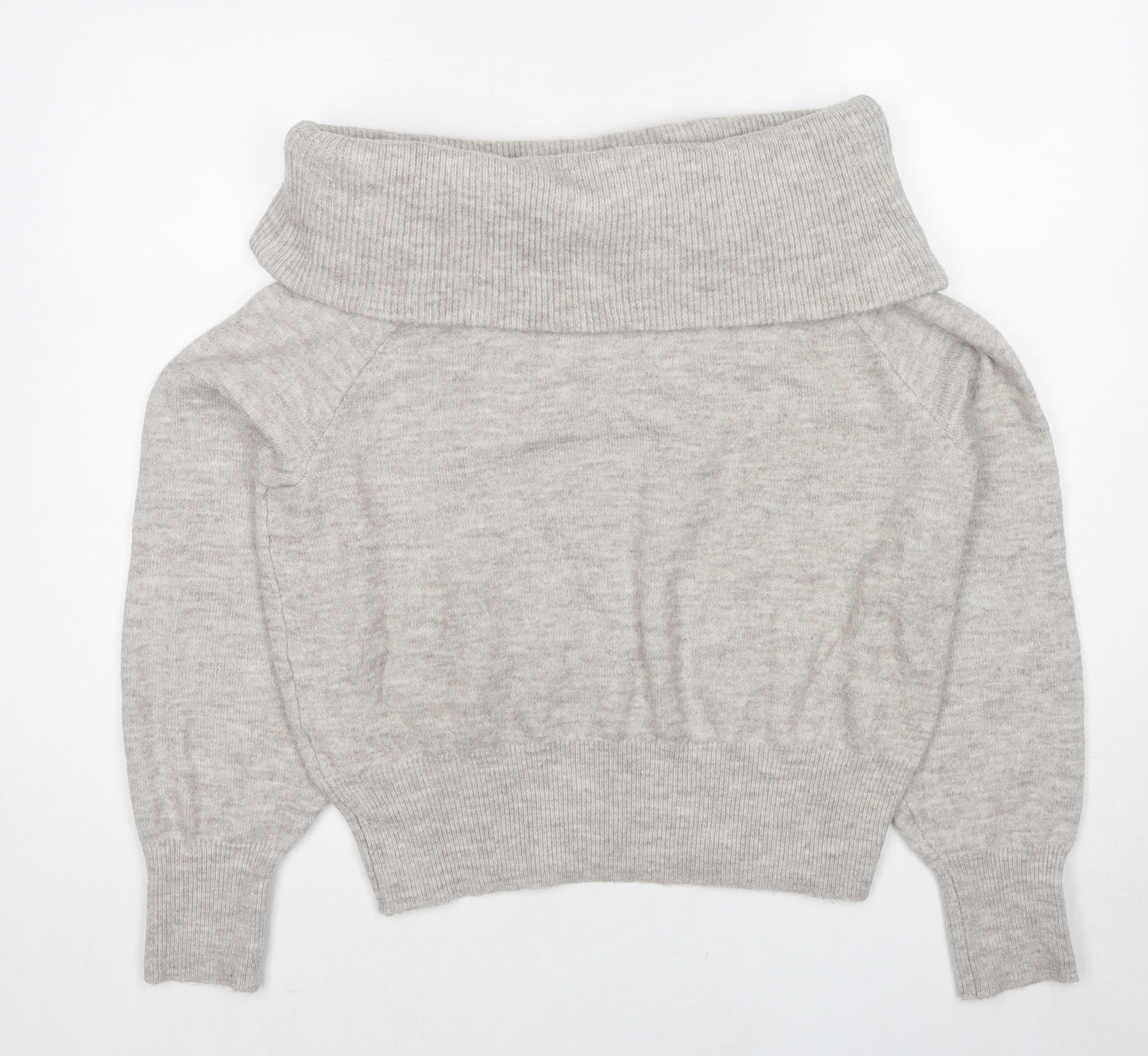 H&M Womens Beige Roll Neck Polyester Pullover Jumper Size S