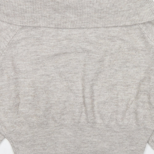H&M Womens Beige Roll Neck Polyester Pullover Jumper Size S