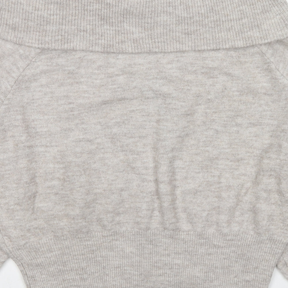 H&M Womens Beige Roll Neck Polyester Pullover Jumper Size S