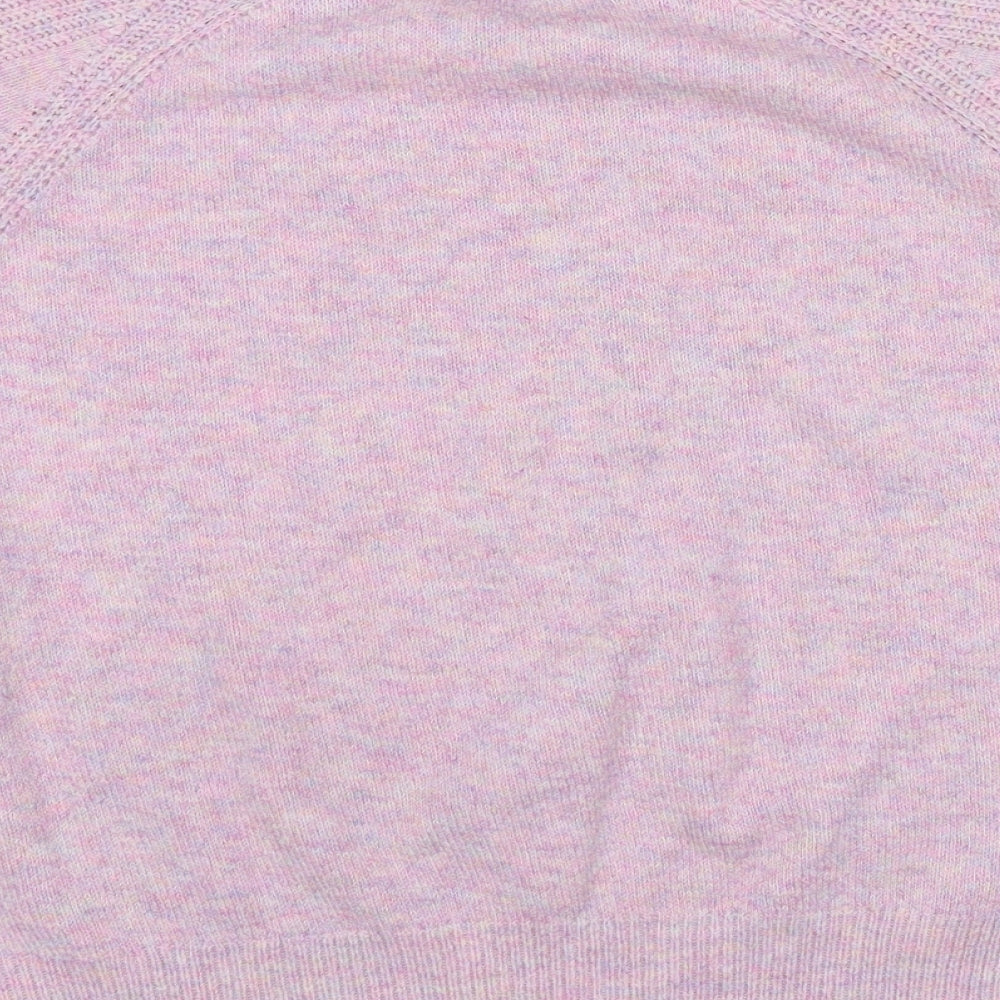 Marks and Spencer Womens Pink Round Neck Acrylic Pullover Jumper Size L