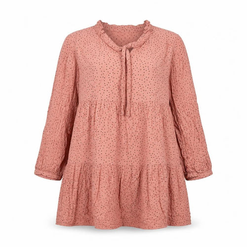 New Look Womens Orange Polka Dot Viscose Trapeze & Swing Size 8 V-Neck Button