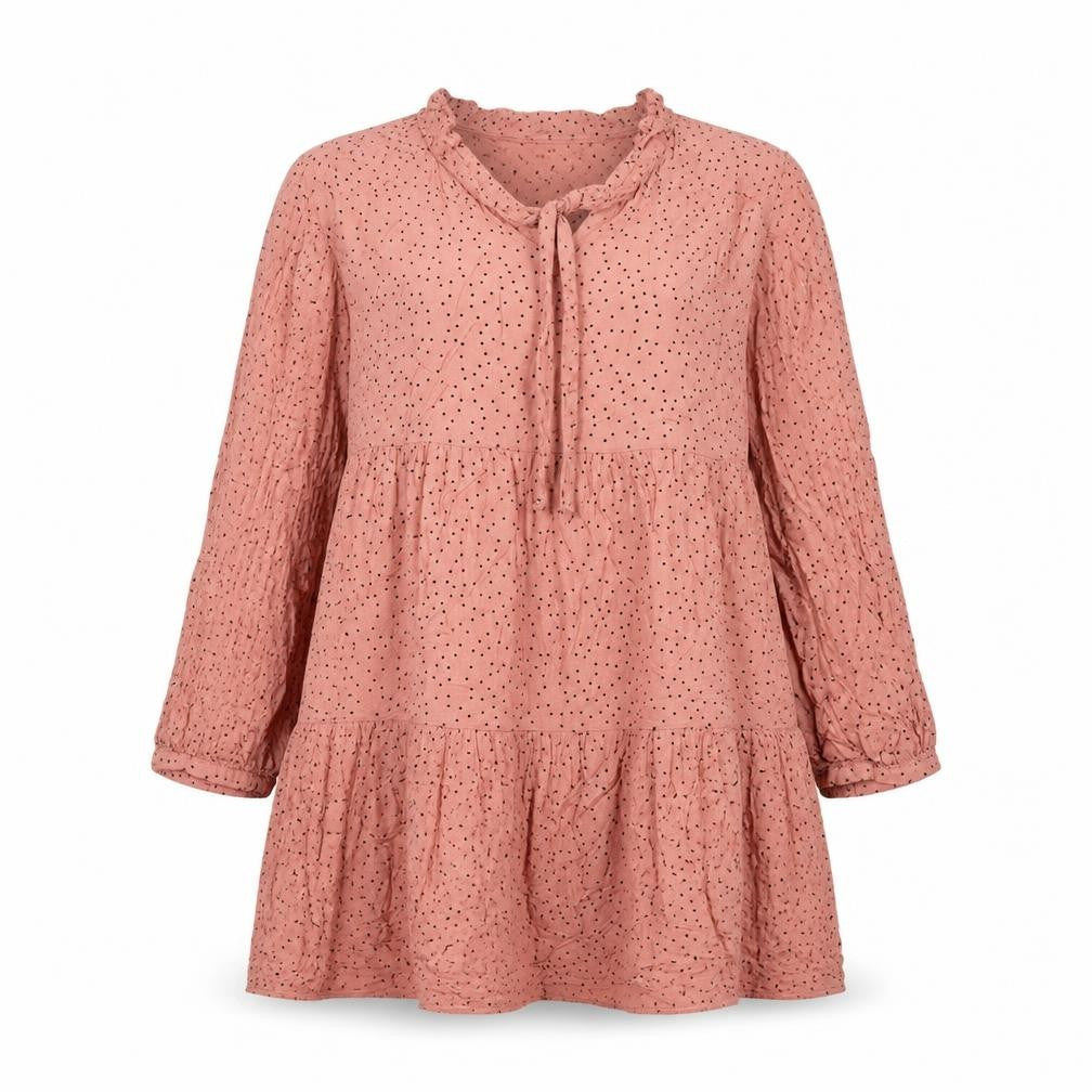 New Look Womens Orange Polka Dot Viscose Trapeze & Swing Size 8 V-Neck Button