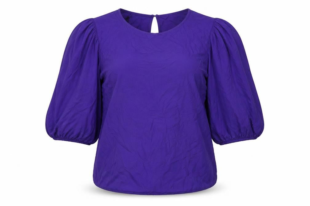 Next Womens Purple Viscose Basic Blouse Size 10 Boat Neck