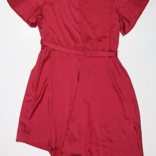 Marks and Spencer Womens Pink Polyester Trapeze & Swing Size 24 V-Neck Pullover