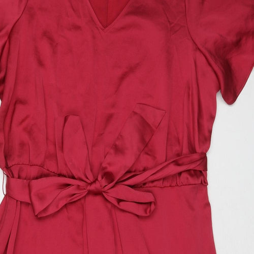 Marks and Spencer Womens Pink Polyester Trapeze & Swing Size 24 V-Neck Pullover