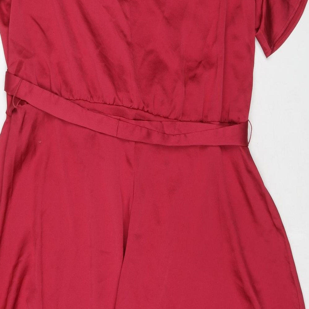 Marks and Spencer Womens Pink Polyester Trapeze & Swing Size 24 V-Neck Pullover