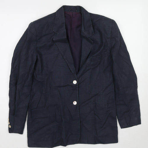 Racing Green Womens Blue Jacket Blazer Size 10 Button