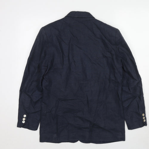 Racing Green Womens Blue Jacket Blazer Size 10 Button