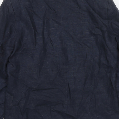 Racing Green Womens Blue Jacket Blazer Size 10 Button