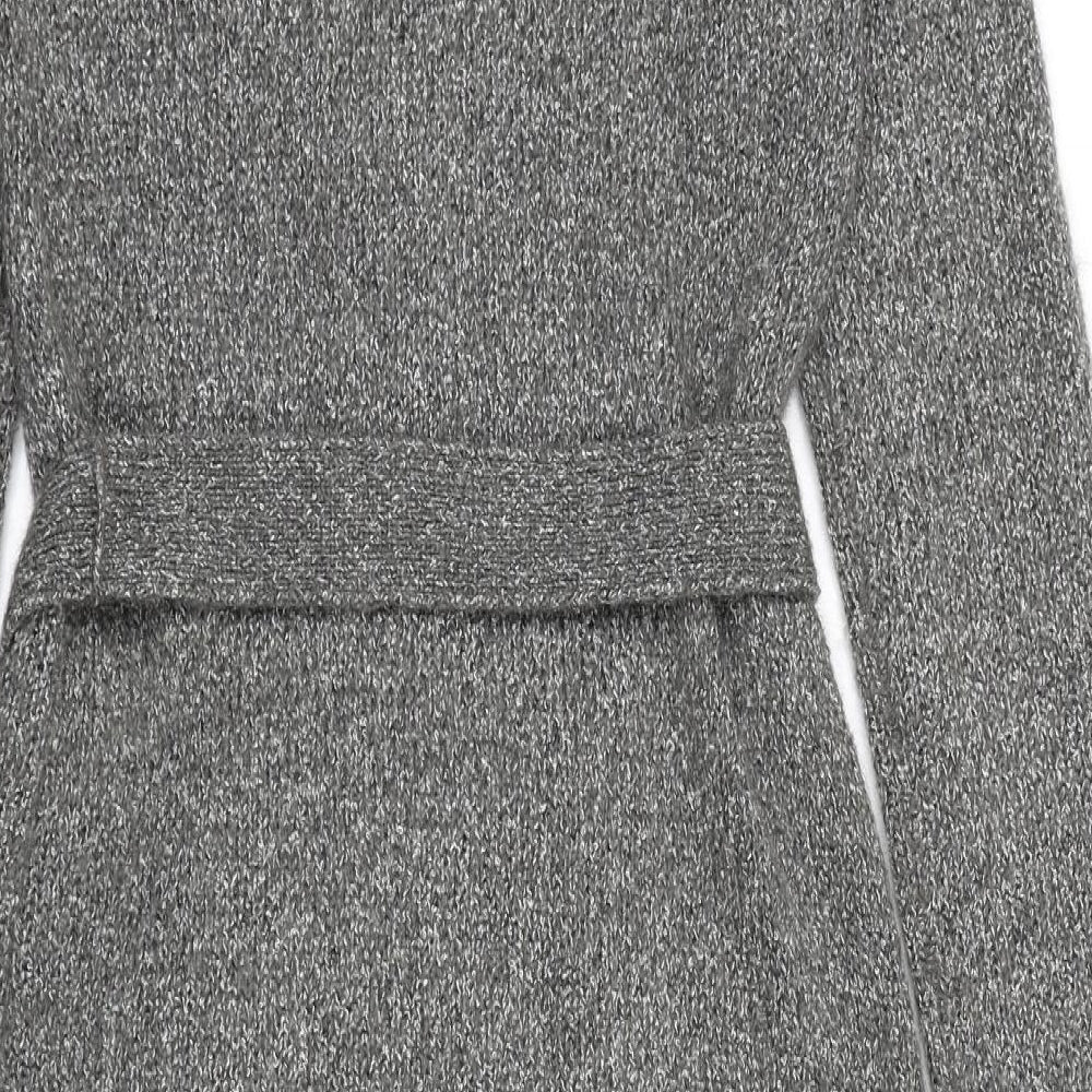 Precis Womens Grey Collared Acrylic Cardigan Jumper Size S