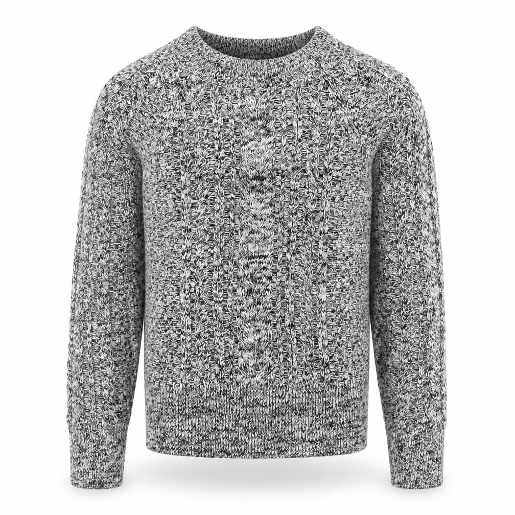 Front view of Gap men’s black round neck cotton jumper, size M, long sleeve