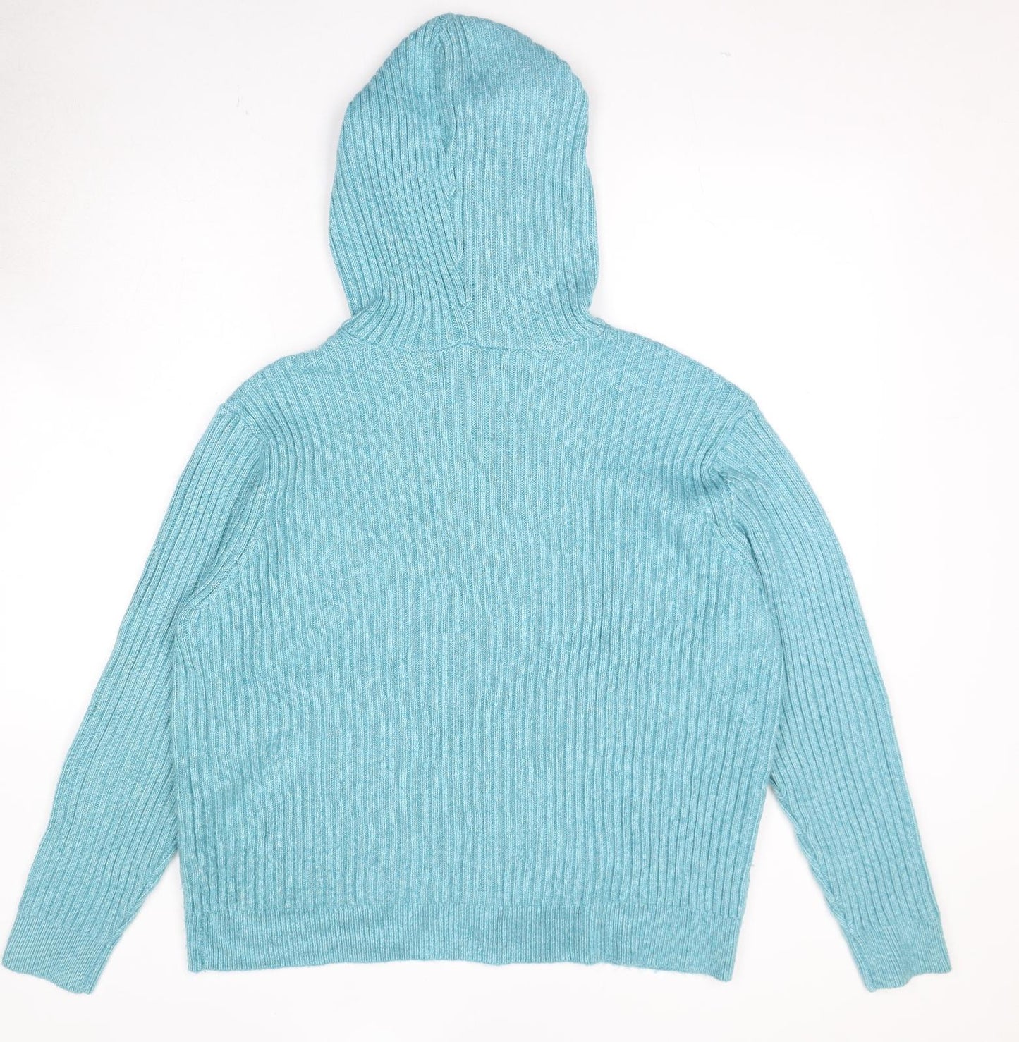 Marks and Spencer Womens Blue Round Neck Polyester Pullover Jumper Size XL