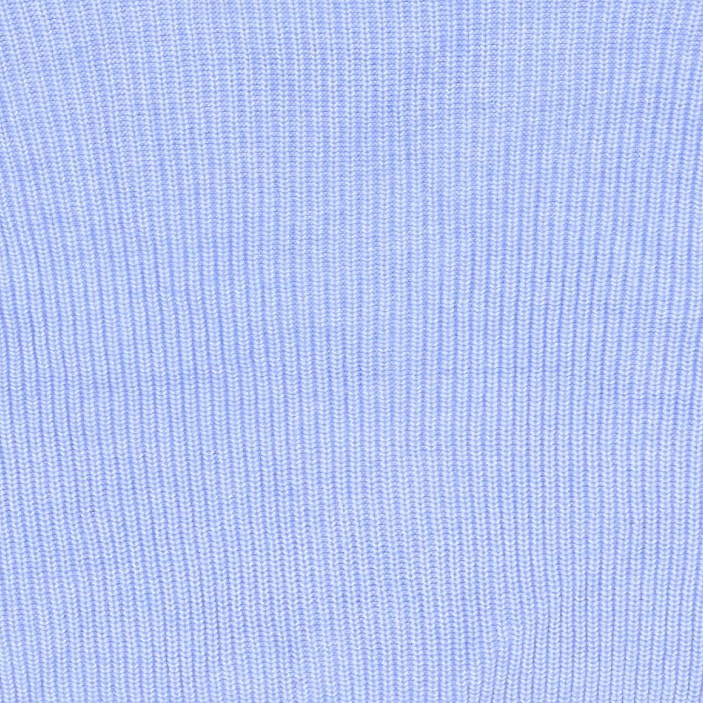 Marks and Spencer Womens Blue V-Neck Polyester Pullover Jumper Size L
