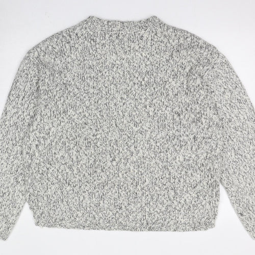 Marks and Spencer Womens Beige Round Neck Polyester Pullover Jumper Size L