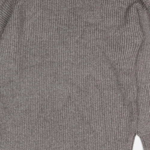 Marks and Spencer Womens Beige V-Neck Polyester Cardigan Jumper Size M