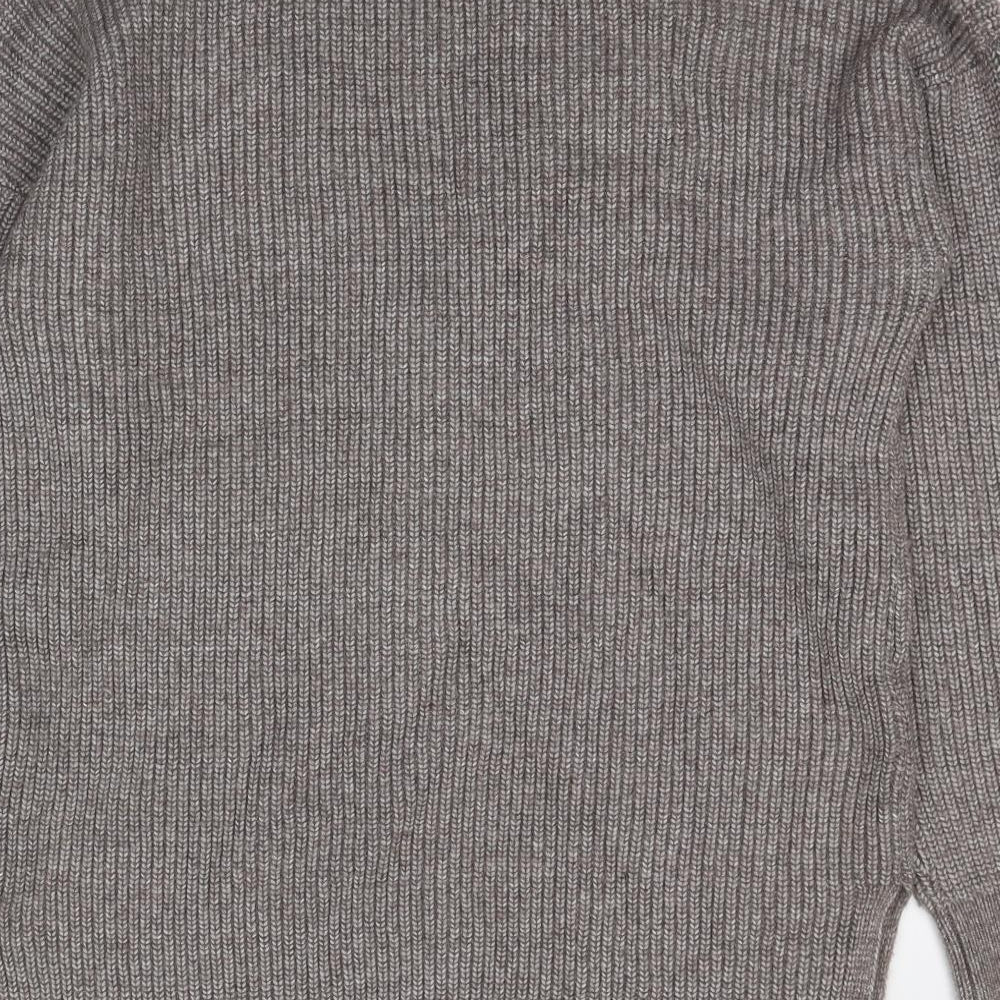 Marks and Spencer Womens Beige V-Neck Polyester Cardigan Jumper Size M