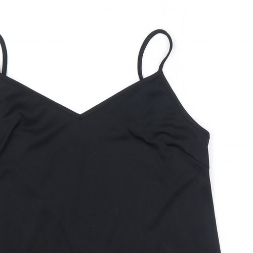 Marks and Spencer Womens Black Polyester Camisole Tank Size 8 V-Neck