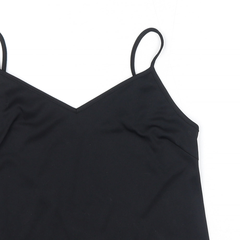 Marks and Spencer Womens Black Polyester Camisole Tank Size 8 V-Neck