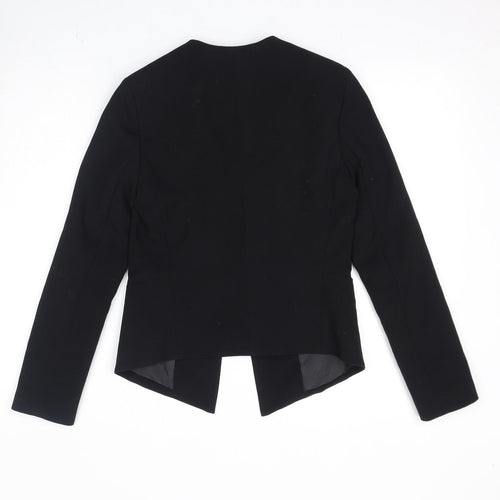 Topshop Womens Black Polyester Jacket Blazer Size 6