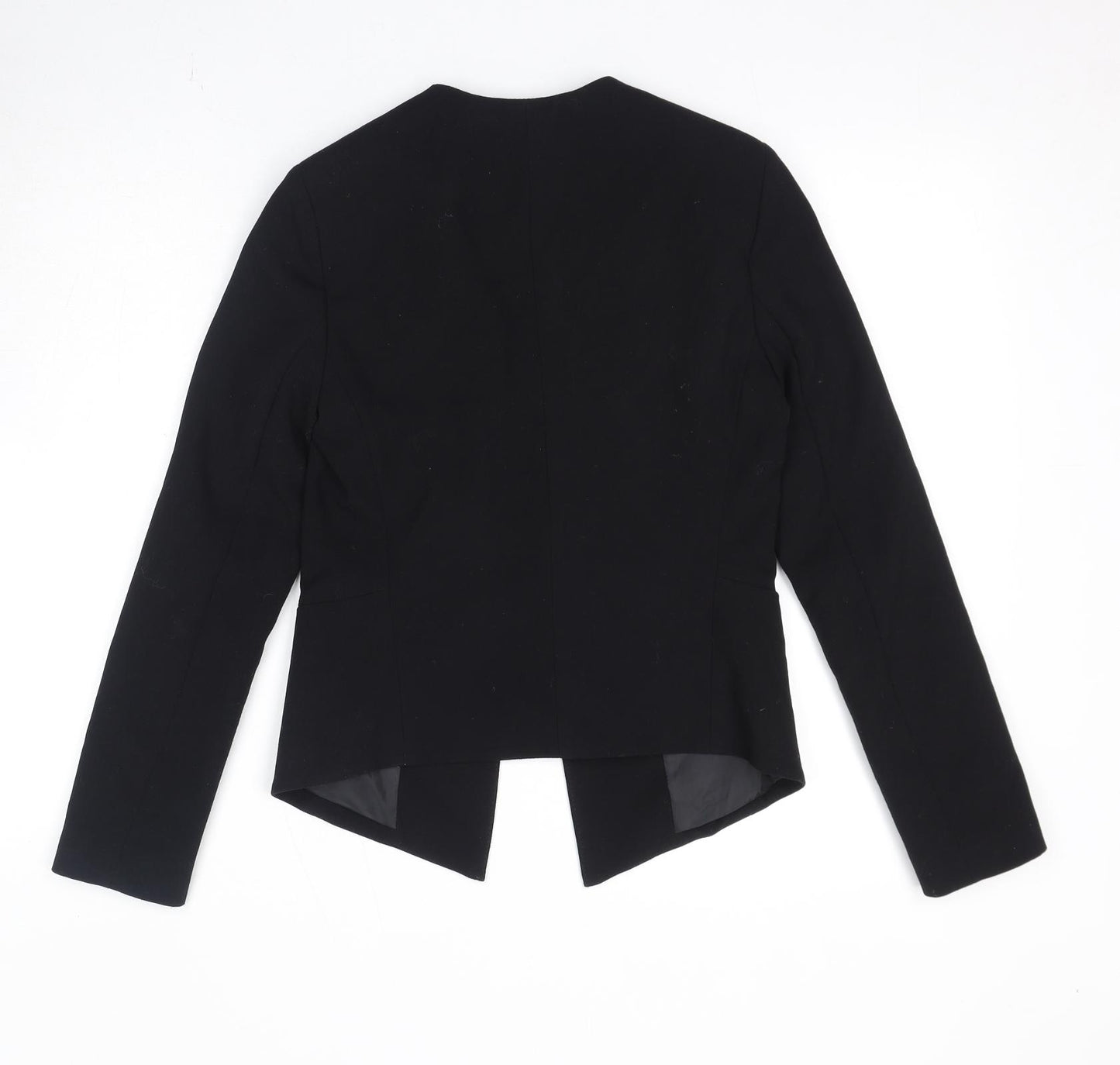 Topshop Womens Black Polyester Jacket Blazer Size 6