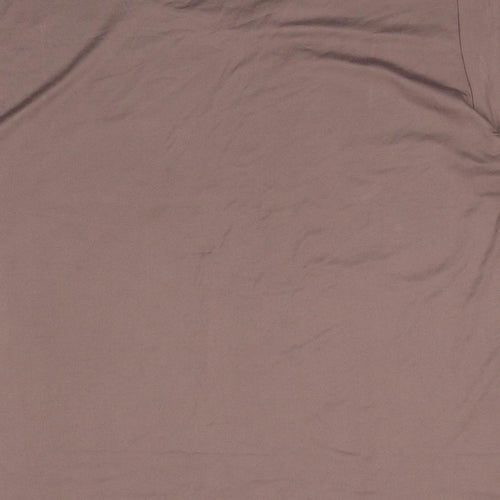 Carole Hochman Womens Brown Polyester Basic T-Shirt Size XL Round Neck