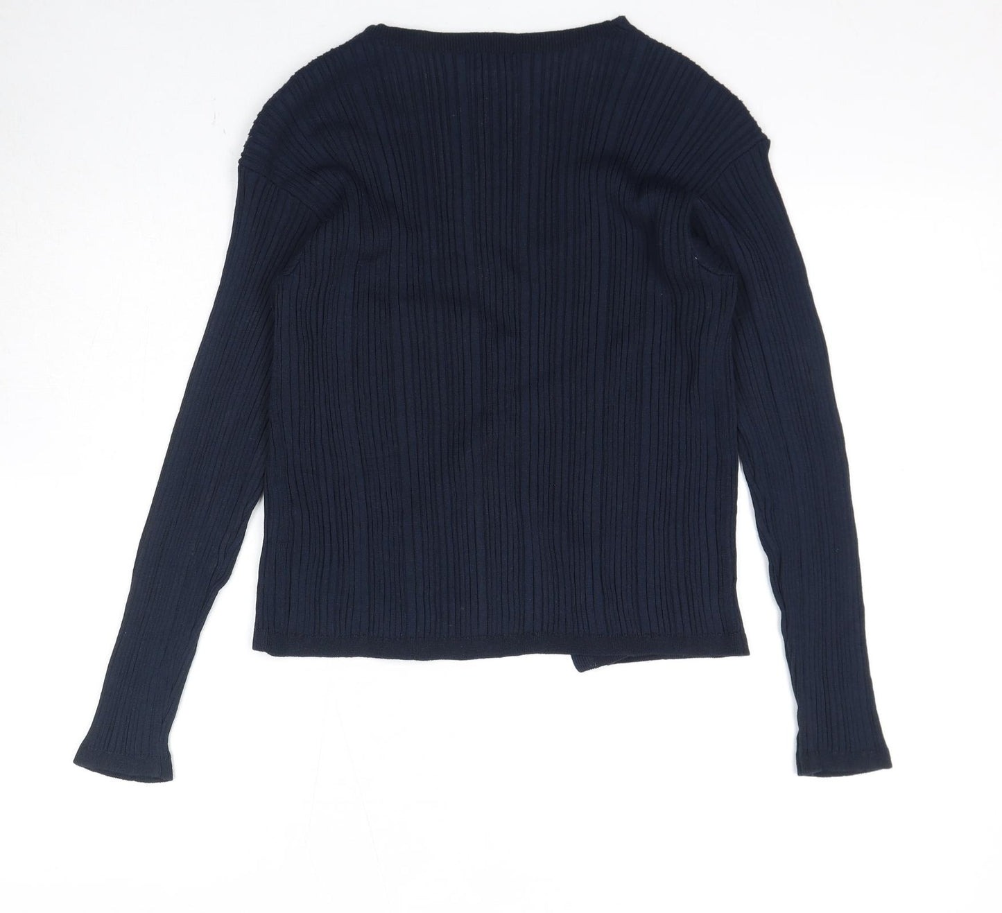 Marks and Spencer Womens Blue V-Neck Viscose Cardigan Jumper Size 10