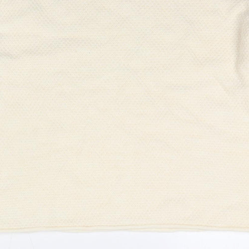 Marks and Spencer Womens Ivory Round Neck Acetate Pullover Jumper Size M