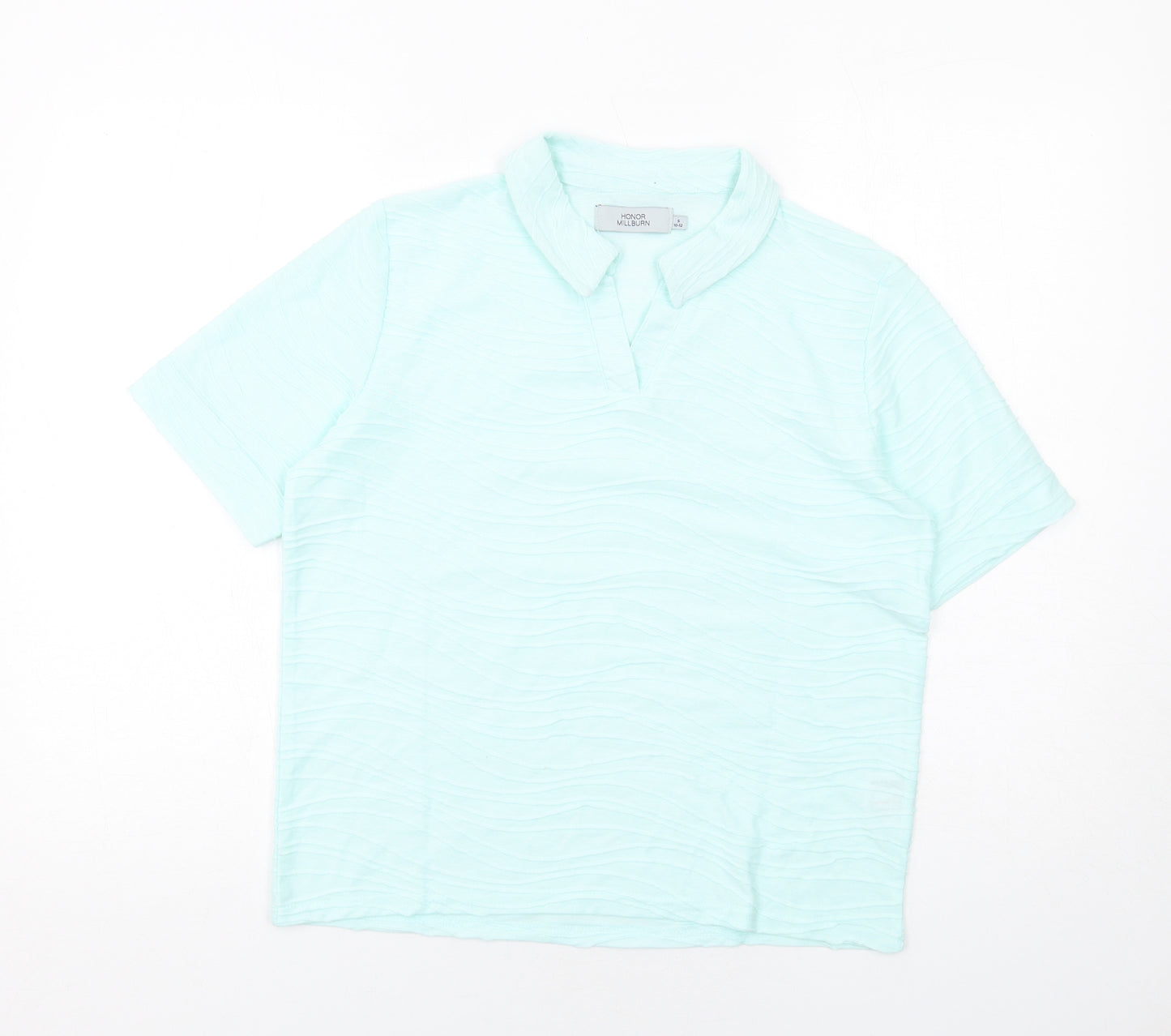 Honor Millburn Womens Green Polyester Basic Polo Size 10 Collared - Size 10-12