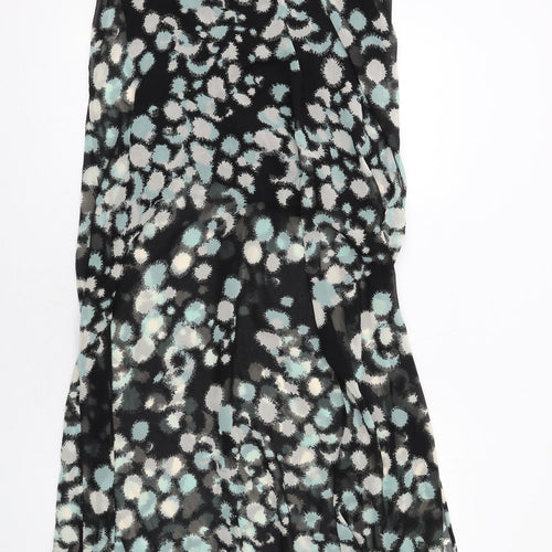 French Connection Womens Black Geometric Polyester Maxi Size M Round Neck Pullover
