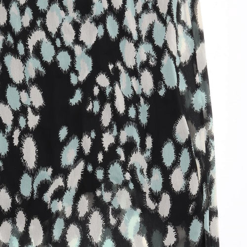 French Connection Womens Black Geometric Polyester Maxi Size M Round Neck Pullover