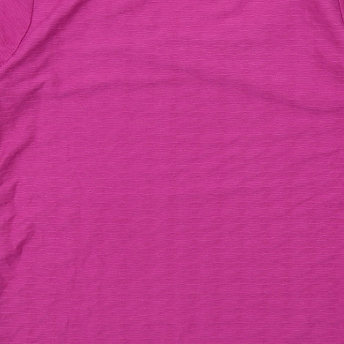 Per Una Womens Purple Polyester Basic T-Shirt Size 14 Round Neck