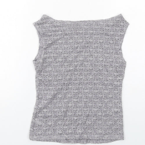 Wallis Womens Grey Polyamide Basic Tank Size 12 Boat Neck