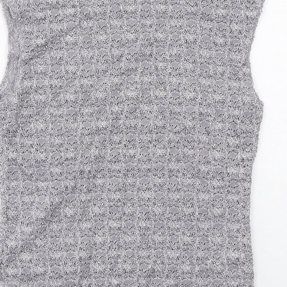 Wallis Womens Grey Polyamide Basic Tank Size 12 Boat Neck