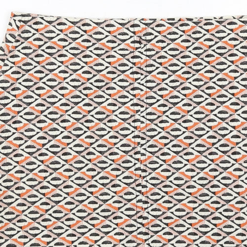 Pull&Bear Womens Multicoloured Geometric Polyester A-Line Skirt Size M
