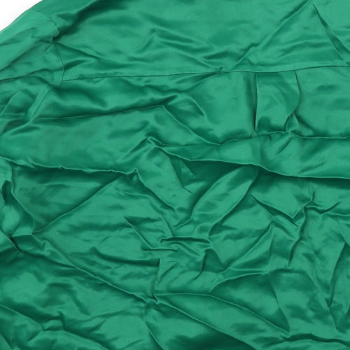 NEXT Womens Green Viscose Basic Blouse Size 16 Collared - Lace Detail