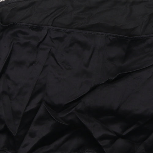 Zara Womens Black Viscose Cropped Blouse Size 2XL Square Neck - Strapless
