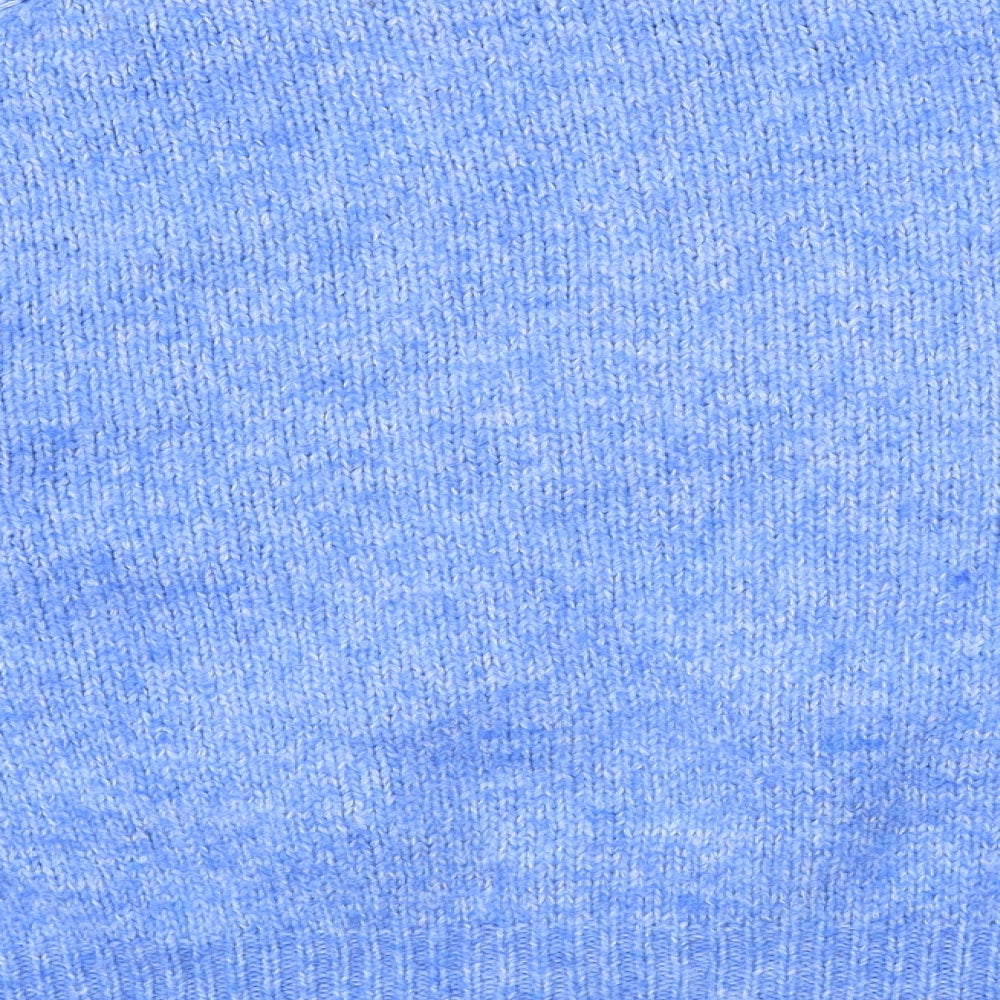 Zara Womens Blue Round Neck Acrylic Pullover Jumper Size S