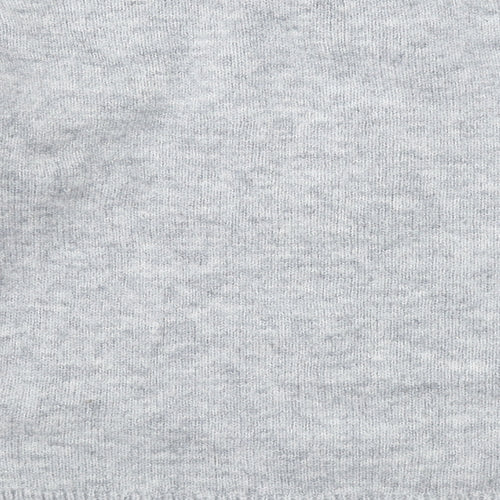 Marks and Spencer Girls Grey Crew Neck Geometric Acrylic Pullover Jumper Size 9-10 Years Pullover - Stars